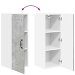 Casa si Gradina - Mobilier - Comode si corpuri - Corpuri bucatarie - Dulap suspendat de bucatarie cu raft cu usa 2 pcs Gri din beton - Infinity.ro