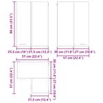 Casa si Gradina - Mobilier - Comode si corpuri - Corpuri bucatarie - Dulap suspendat cu raft Riga Alb 57 x 57 x 80 cm Lemn compozit - Infinity.ro