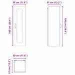 Casa si Gradina - Mobilier - Comode si corpuri - Corpuri bucatarie - Dulap suspendat de bucatarie Stejar Artizanal 30 x 31 x 100 cm - Infinity.ro