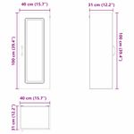 Casa si Gradina - Mobilier - Comode si corpuri - Corpuri bucatarie - Dulap suspendat de bucatarie cu usa Alb lucios 40 x 31 x 100 cm - Infinity.ro