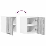 Casa si Gradina - Mobilier - Comode si corpuri - Corpuri bucatarie - Dulap suspendat cu raft Riga Gri Sonoma si Alb 30 x 31 x 40 cm - Infinity.ro