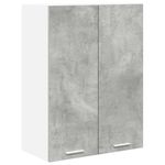 Casa si Gradina - Mobilier - Comode si corpuri - Corpuri bucatarie - Dulap suspendat cu raft Riga Gri din beton 60 x 31 x 80 cm - Infinity.ro