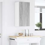 Casa si Gradina - Mobilier - Comode si corpuri - Corpuri bucatarie - Dulap suspendat cu raft Riga Gri Sonoma si Alb 40 x 31 x 80 cm - Infinity.ro