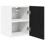 Casa si Gradina - Mobilier - Comode si corpuri - Corpuri bucatarie - Dulap suspendat cu usa Riga Stejar negru si Alb 30 x 31 x 40 cm - Infinity.ro