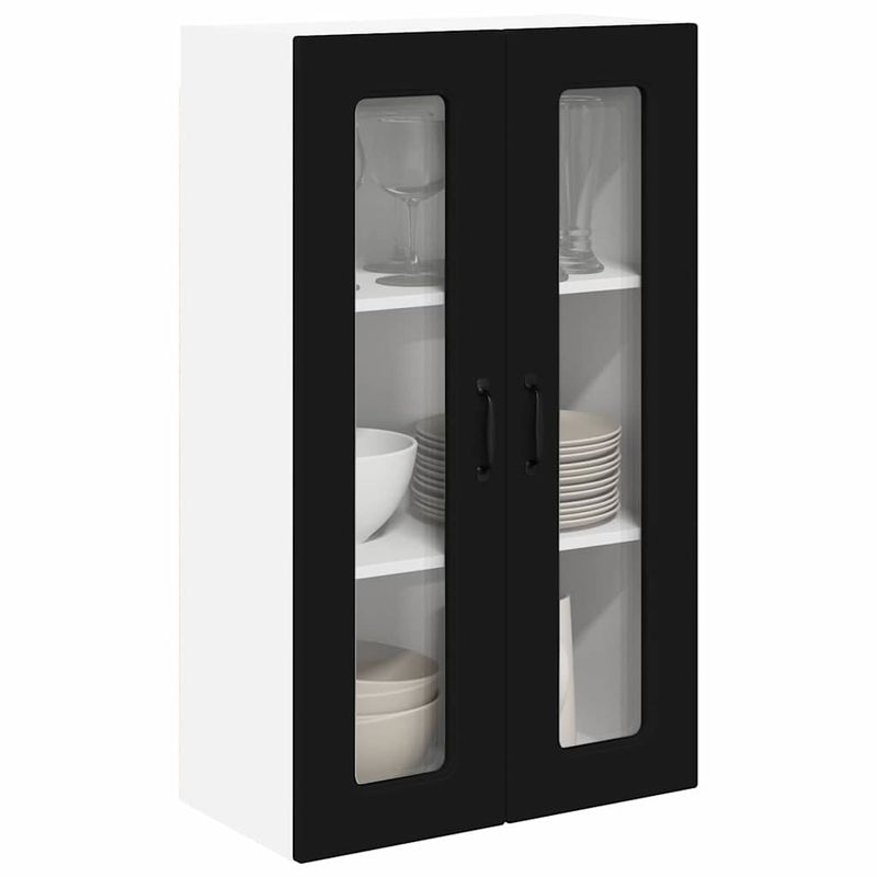 Casa si Gradina - Mobilier - Comode si corpuri - Corpuri bucatarie - Dulap suspendat de bucatarie cu raft Negru 60 x 31 x 100 cm - Infinity.ro