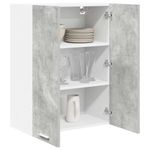 Casa si Gradina - Mobilier - Comode si corpuri - Corpuri bucatarie - Dulap suspendat cu raft Riga Gri din beton 60 x 31 x 80 cm - Infinity.ro