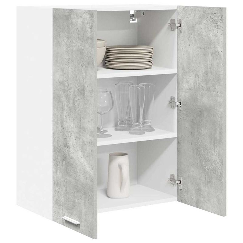 Casa si Gradina - Mobilier - Comode si corpuri - Corpuri bucatarie - Dulap suspendat cu raft Riga Gri din beton 60 x 31 x 80 cm - Infinity.ro