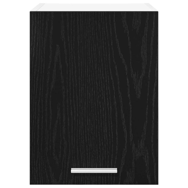 Casa si Gradina - Mobilier - Comode si corpuri - Corpuri bucatarie - Dulap suspendat cu usa Riga Stejar negru si Alb 30 x 31 x 40 cm - Infinity.ro