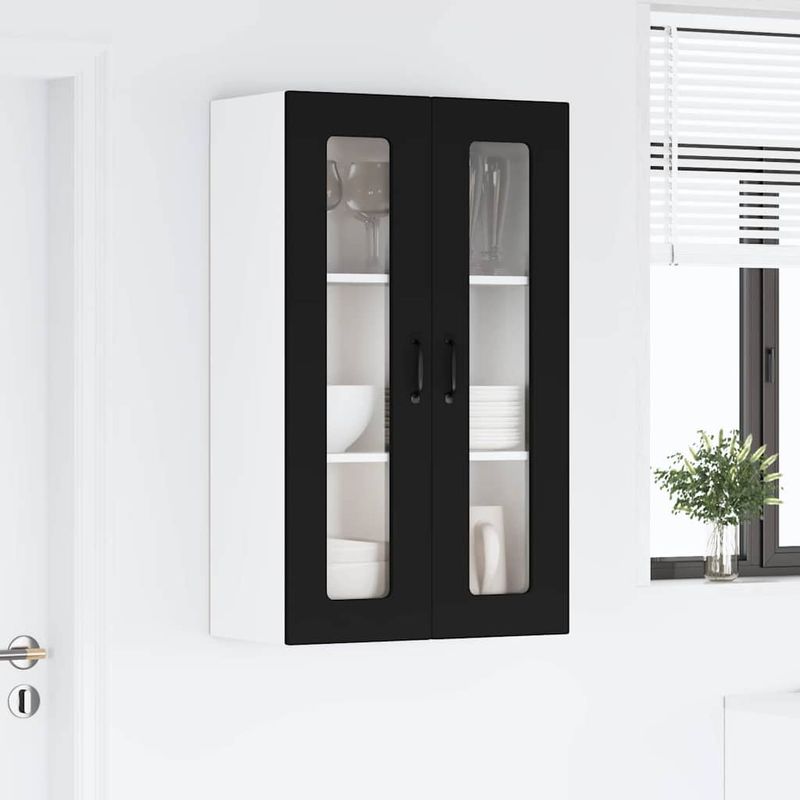 Casa si Gradina - Mobilier - Comode si corpuri - Corpuri bucatarie - Dulap suspendat de bucatarie cu raft Negru 60 x 31 x 100 cm - Infinity.ro