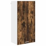 Casa si Gradina - Mobilier - Comode si corpuri - Corpuri bucatarie - Dulap suspendat Riga Stejar afumat si alb 50 x 31 x 100 cm - Infinity.ro