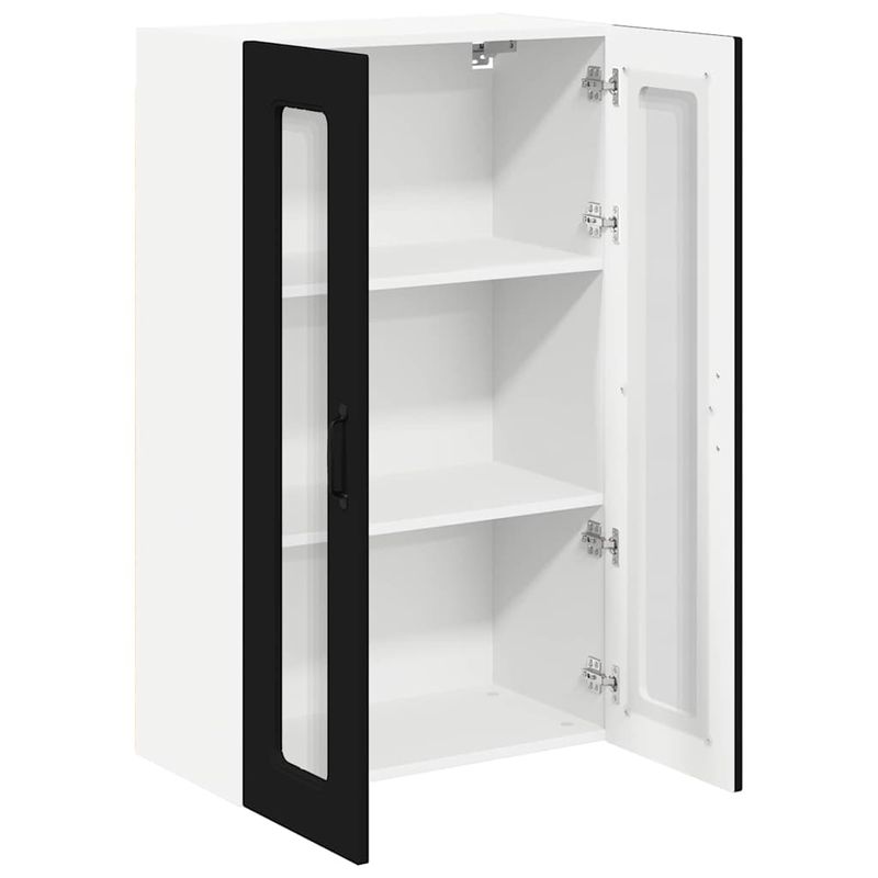 Casa si Gradina - Mobilier - Comode si corpuri - Corpuri bucatarie - Dulap suspendat de bucatarie cu raft Negru 60 x 31 x 100 cm - Infinity.ro