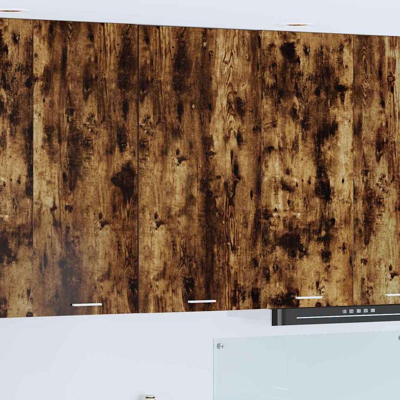 Casa si Gradina - Mobilier - Comode si corpuri - Corpuri bucatarie - Dulap suspendat Riga Stejar afumat si alb 50 x 31 x 100 cm - Infinity.ro