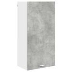 Casa si Gradina - Mobilier - Comode si corpuri - Corpuri bucatarie - Dulap suspendat cu raft Riga Gri beton si Alb 50 x 31 x 100 cm - Infinity.ro