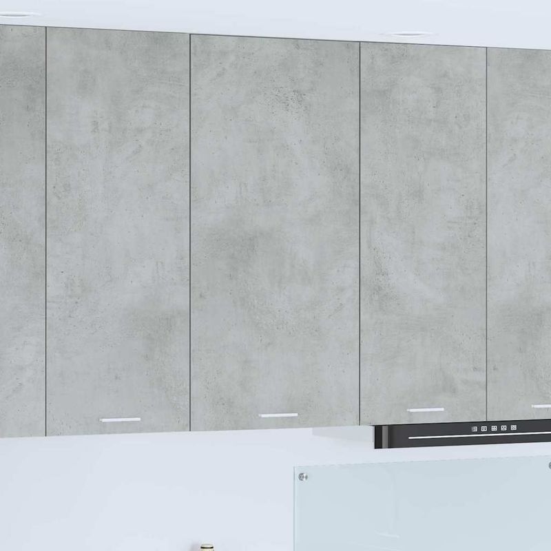 Casa si Gradina - Mobilier - Comode si corpuri - Corpuri bucatarie - Dulap suspendat cu raft Riga Gri beton si Alb 50 x 31 x 100 cm - Infinity.ro