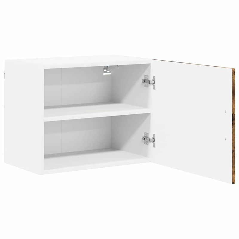 Casa si Gradina - Mobilier - Comode si corpuri - Corpuri bucatarie - Dulap suspendat de bucatarie cu raft 2 pcs Stejar fumuriu - Infinity.ro