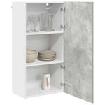 Casa si Gradina - Mobilier - Comode si corpuri - Corpuri bucatarie - Dulap suspendat cu raft Riga Gri beton si Alb 50 x 31 x 100 cm - Infinity.ro
