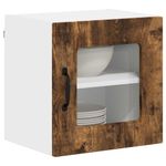 Casa si Gradina - Mobilier - Comode si corpuri - Corpuri bucatarie - Dulap suspendat de bucatarie cu raft 2 pcs Stejar fumuriu - Infinity.ro
