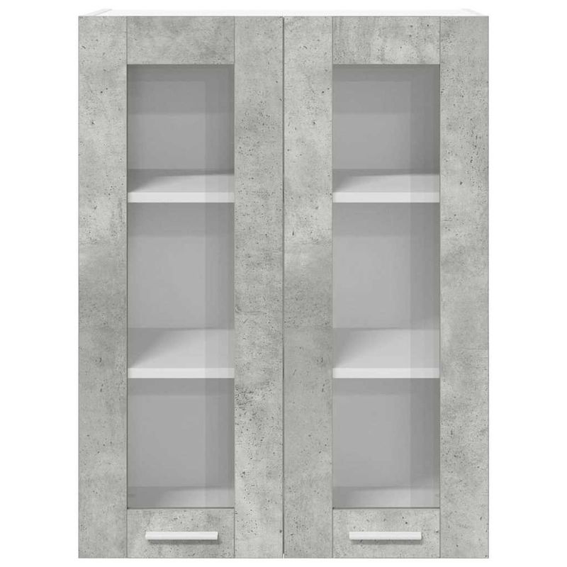Casa si Gradina - Mobilier - Comode si corpuri - Corpuri bucatarie - Dulap suspendat cu raft Riga Gri din beton 60 x 31 x 80 cm - Infinity.ro
