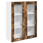 Casa si Gradina - Mobilier - Comode si corpuri - Corpuri bucatarie - Dulap suspendat cu raft Riga Stejar fumuriu 80 x 31 x 100 cm - Infinity.ro