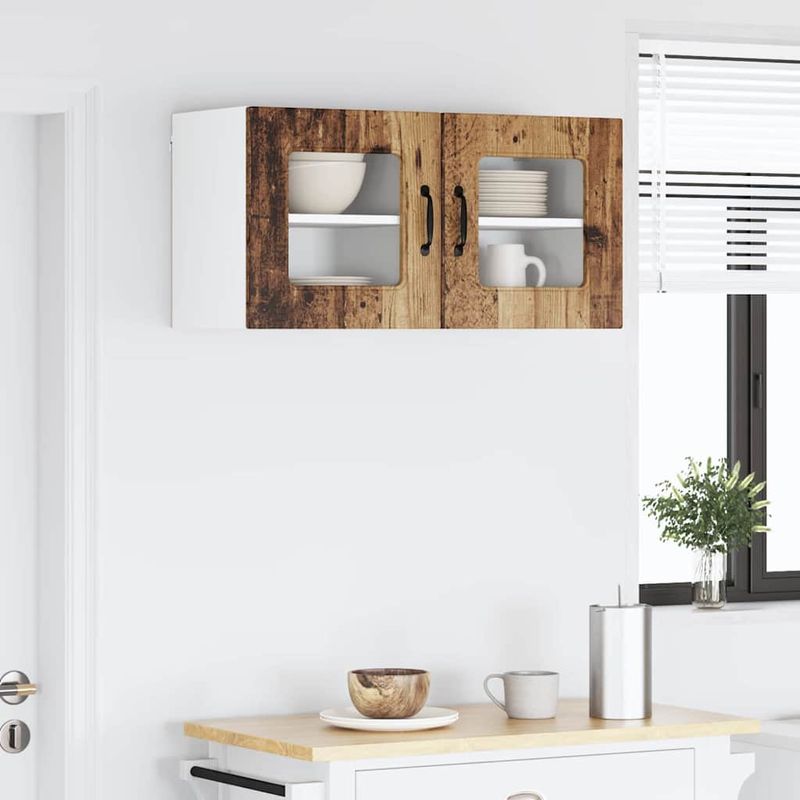 Casa si Gradina - Mobilier - Comode si corpuri - Corpuri bucatarie - Dulap suspendat de bucatarie 2 pcs Lemn Vechi 40 x 31 x 40 cm - Infinity.ro