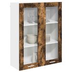 Casa si Gradina - Mobilier - Comode si corpuri - Corpuri bucatarie - Dulap suspendat cu raft Riga Stejar fumuriu 80 x 31 x 100 cm - Infinity.ro