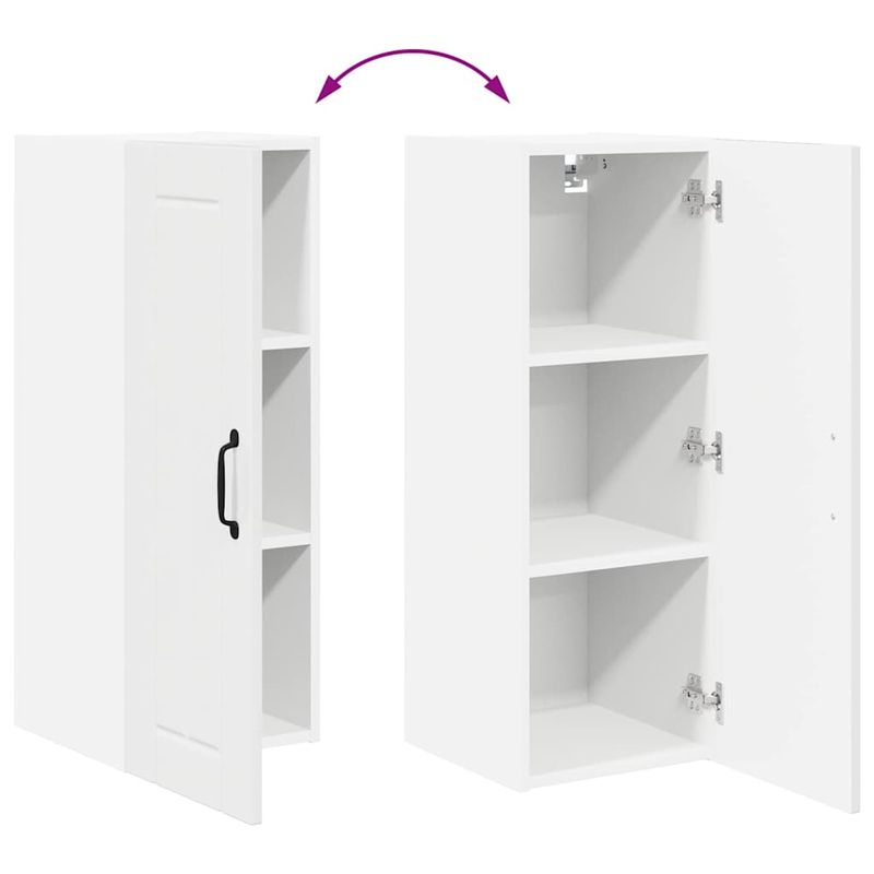 Casa si Gradina - Mobilier - Comode si corpuri - Corpuri bucatarie - Dulap suspendat de bucatarie 2 pcs Alb lucios 30 x 31 x 80 cm - Infinity.ro