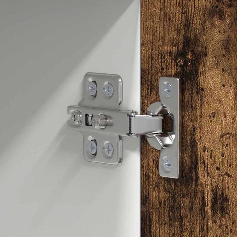 Casa si Gradina - Mobilier - Comode si corpuri - Corpuri bucatarie - Dulap suspendat Riga Stejar afumat si alb 50 x 31 x 100 cm - Infinity.ro