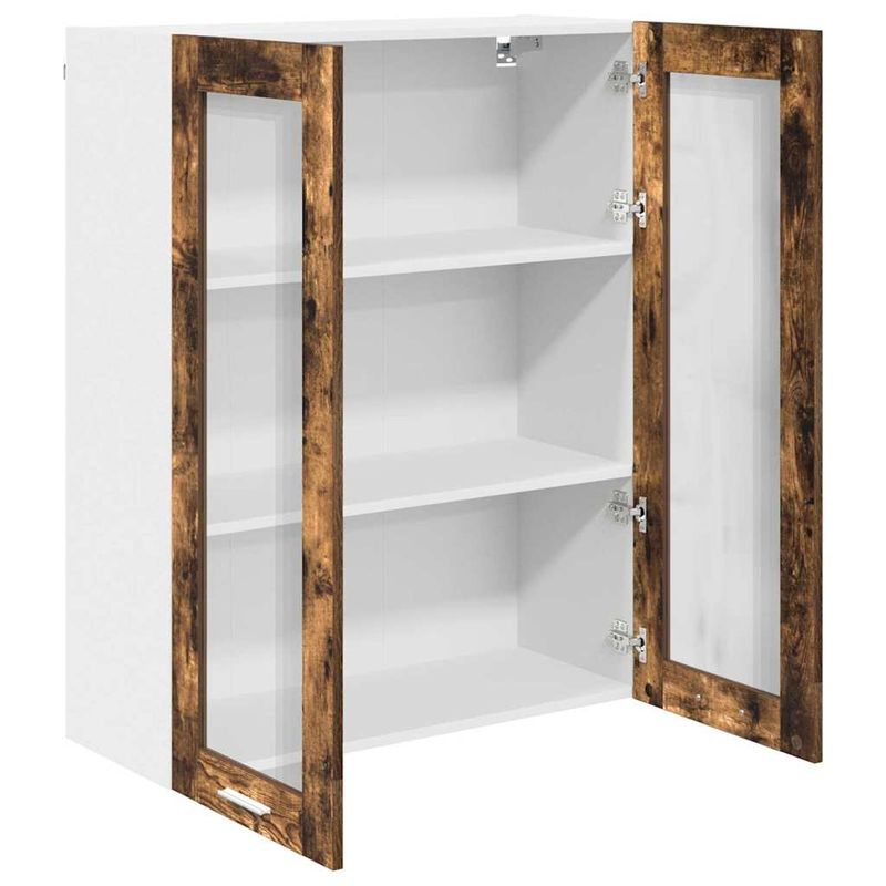 Casa si Gradina - Mobilier - Comode si corpuri - Corpuri bucatarie - Dulap suspendat cu raft Riga Stejar fumuriu 80 x 31 x 100 cm - Infinity.ro