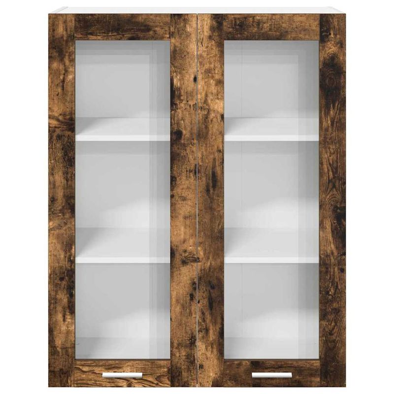 Casa si Gradina - Mobilier - Comode si corpuri - Corpuri bucatarie - Dulap suspendat cu raft Riga Stejar fumuriu 80 x 31 x 100 cm - Infinity.ro
