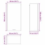 Casa si Gradina - Mobilier - Comode si corpuri - Corpuri bucatarie - Dulap suspendat cu raft Riga Gri beton si Alb 50 x 31 x 100 cm - Infinity.ro