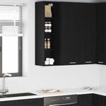 Casa si Gradina - Mobilier - Comode si corpuri - Corpuri bucatarie - Dulap suspendat cu raft Riga Stejar Negru 30 x 29,5 x 100 cm - Infinity.ro