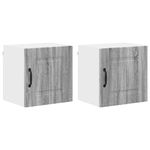 Casa si Gradina - Mobilier - Comode si corpuri - Corpuri bucatarie - Dulap suspendat de bucatarie 2 pcs Gri Sonoma 40 x 31 x 40 cm - Infinity.ro