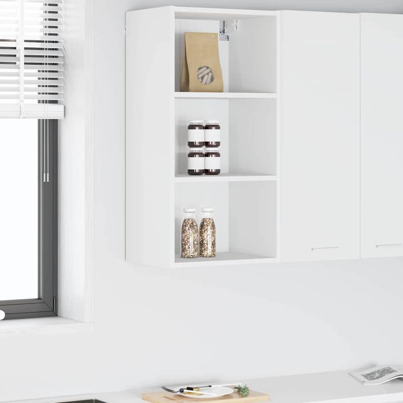 Casa si Gradina - Mobilier - Comode si corpuri - Corpuri bucatarie - Dulap suspendat Riga Alb 40 x 29,5 x 80 cm Lemn compozit - Infinity.ro