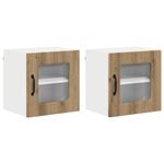 Casa si Gradina - Mobilier - Comode si corpuri - Corpuri bucatarie - Dulap suspendat de bucatarie cu raft 2 pcs Stejar Artizanal - Infinity.ro
