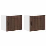 Casa si Gradina - Mobilier - Comode si corpuri - Corpuri bucatarie - Dulap suspendat de bucatarie cu raft cu usa 2 pcs Stejar inchis - Infinity.ro