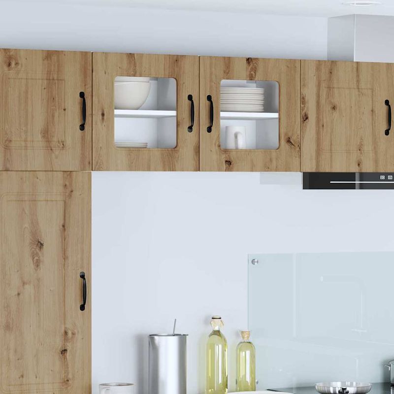 Casa si Gradina - Mobilier - Comode si corpuri - Corpuri bucatarie - Dulap suspendat de bucatarie cu raft 2 pcs Stejar Artizanal - Infinity.ro