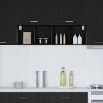 Casa si Gradina - Mobilier - Comode si corpuri - Corpuri bucatarie - Dulap suspendat cu raft Riga Stejar Negru 30 x 29,5 x 100 cm - Infinity.ro