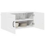Casa si Gradina - Mobilier - Comode si corpuri - Corpuri bucatarie - Dulap suspendat de bucatarie cu raft Alb lucios 80 x 31 x 40 cm - Infinity.ro