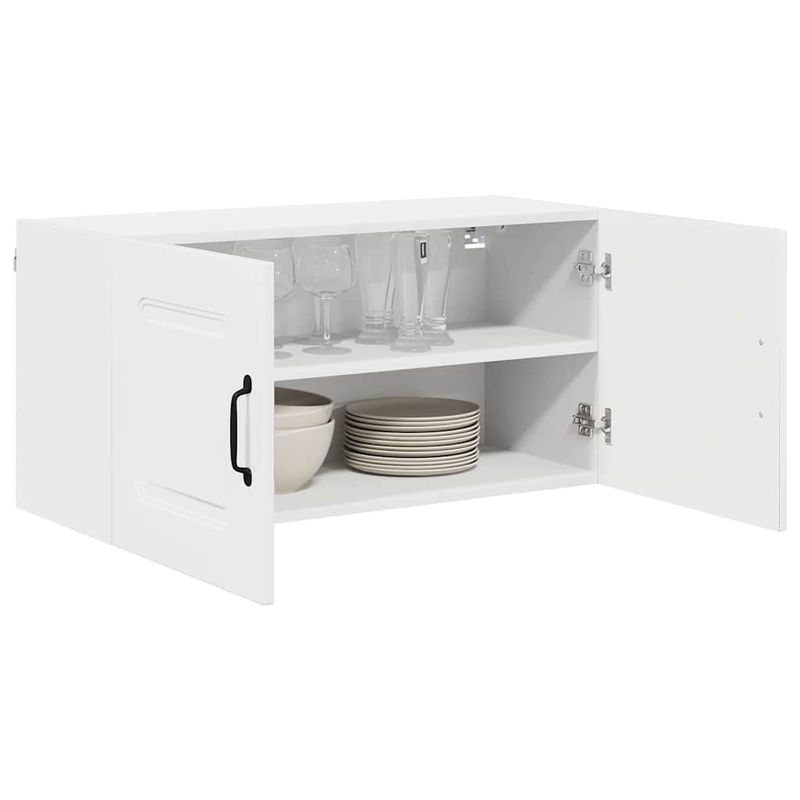 Casa si Gradina - Mobilier - Comode si corpuri - Corpuri bucatarie - Dulap suspendat de bucatarie cu raft Alb lucios 80 x 31 x 40 cm - Infinity.ro