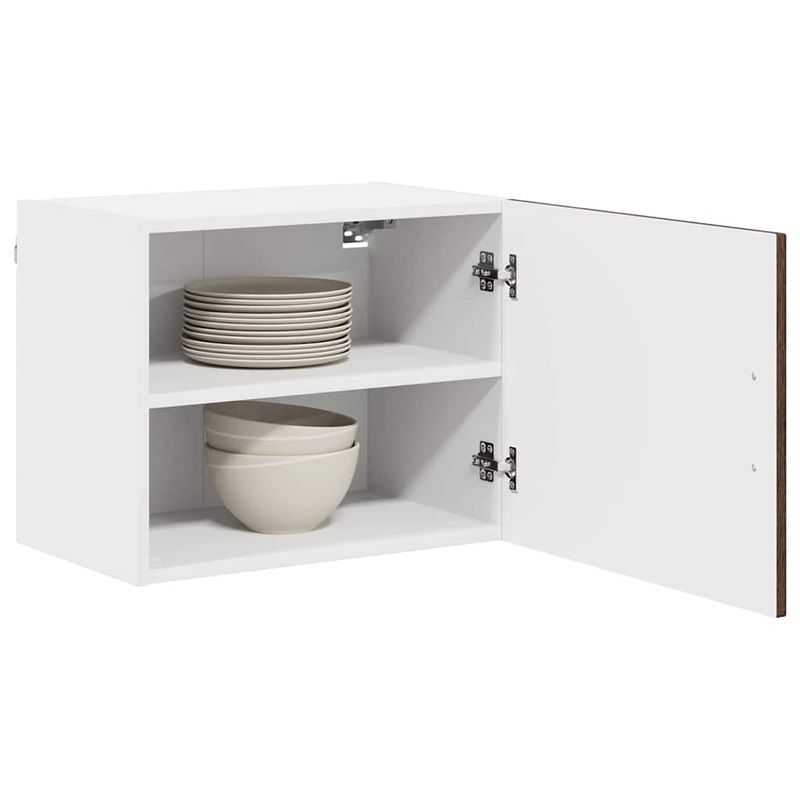 Casa si Gradina - Mobilier - Comode si corpuri - Corpuri bucatarie - Dulap suspendat de bucatarie cu raft cu usa 2 pcs Stejar inchis - Infinity.ro