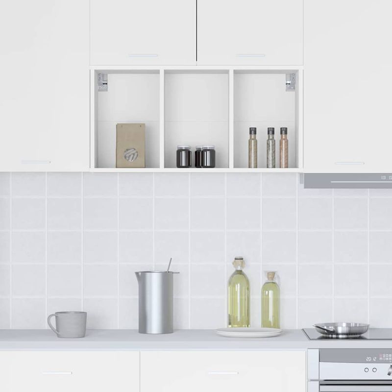 Casa si Gradina - Mobilier - Comode si corpuri - Corpuri bucatarie - Dulap suspendat Riga Alb 40 x 29,5 x 80 cm Lemn compozit - Infinity.ro