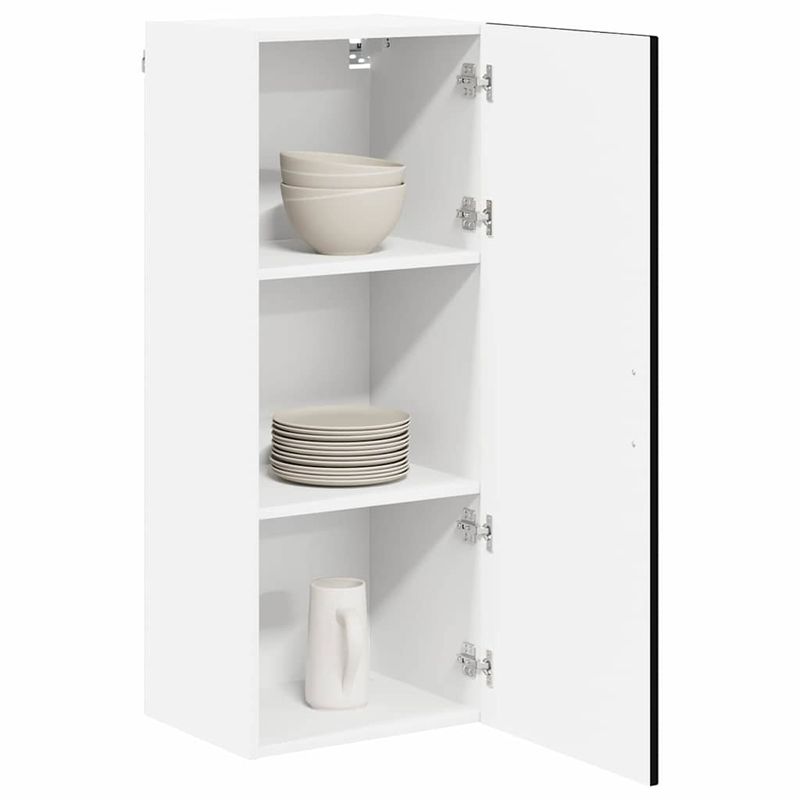 Casa si Gradina - Mobilier - Comode si corpuri - Corpuri bucatarie - Dulap suspendat de bucatarie cu raft Negru 40 x 31 x 100 cm - Infinity.ro