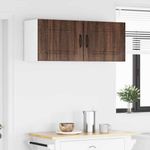 Casa si Gradina - Mobilier - Comode si corpuri - Corpuri bucatarie - Dulap suspendat de bucatarie cu raft cu usa 2 pcs Stejar inchis - Infinity.ro