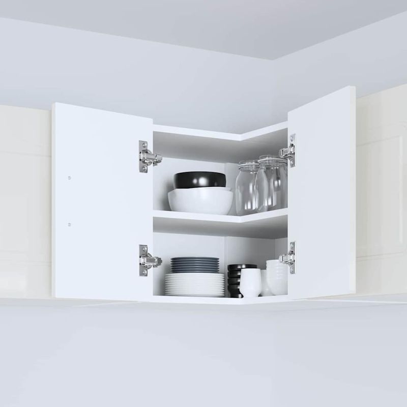 Casa si Gradina - Mobilier - Comode si corpuri - Corpuri bucatarie - Dulap suspendat de bucatarie cu raft Alb lucios 57 x 57 x 40 cm - Infinity.ro