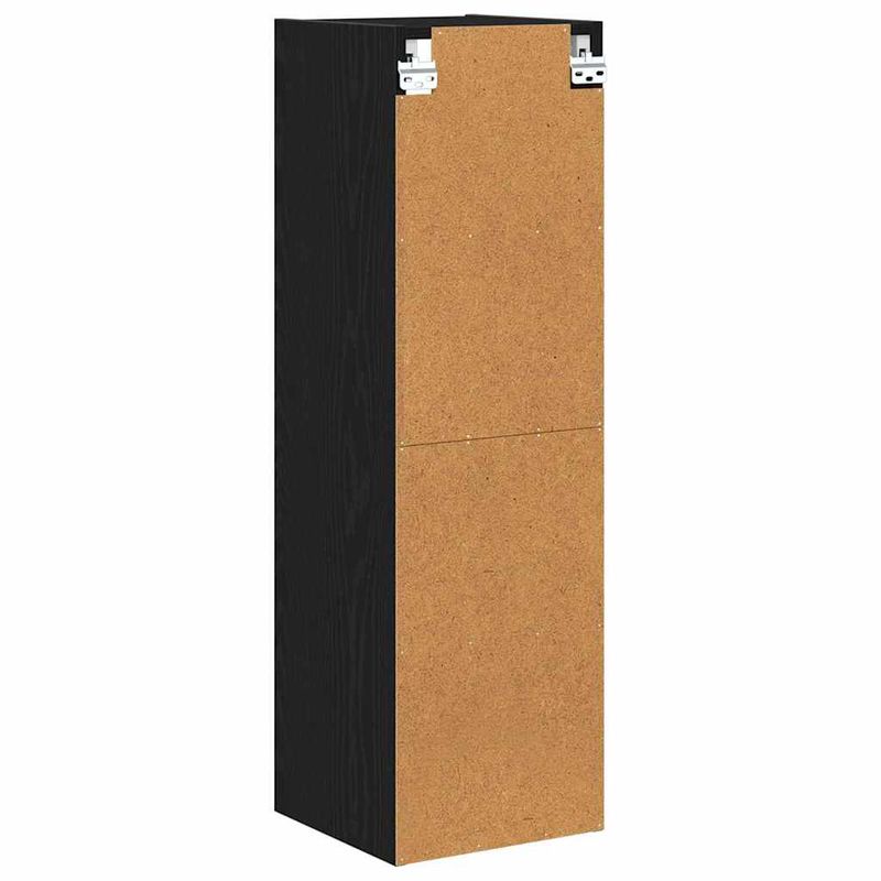 Casa si Gradina - Mobilier - Comode si corpuri - Corpuri bucatarie - Dulap suspendat cu raft Riga Stejar Negru 30 x 29,5 x 100 cm - Infinity.ro