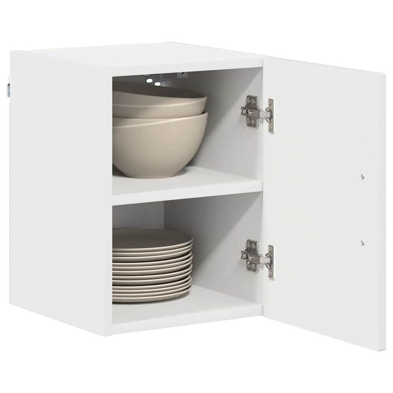 Casa si Gradina - Mobilier - Comode si corpuri - Corpuri bucatarie - Dulap suspendat de bucatarie cu raft Alb lucios 30 x 31 x 40 cm - Infinity.ro
