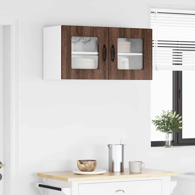 Casa si Gradina - Mobilier - Comode si corpuri - Corpuri bucatarie - Dulap suspendat de bucatarie Stejar inchis 80 x 31 x 40 cm - Infinity.ro