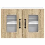Casa si Gradina - Mobilier - Comode si corpuri - Corpuri bucatarie - Dulap suspendat de bucatarie cu raft cu usa 2 pcs Stejar Sonoma - Infinity.ro
