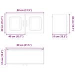 Casa si Gradina - Mobilier - Comode si corpuri - Corpuri bucatarie - Dulap suspendat de bucatarie cu raft Alb lucios 80 x 31 x 40 cm - Infinity.ro