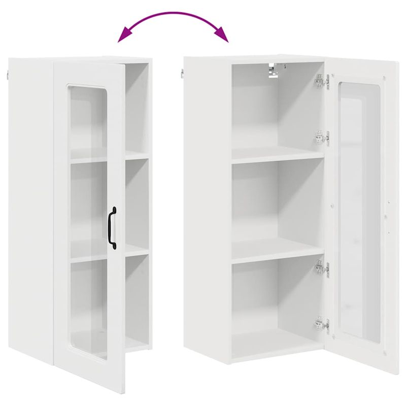 Casa si Gradina - Mobilier - Comode si corpuri - Corpuri bucatarie - Dulap suspendat de bucatarie cu usa Alb lucios 40 x 31 x 100 cm - Infinity.ro